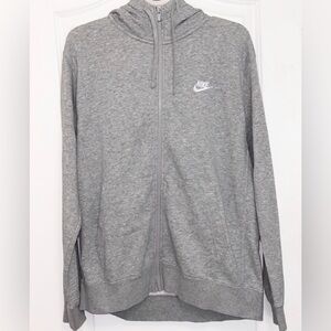 Nike Full Zip Hoodie Grey Size L